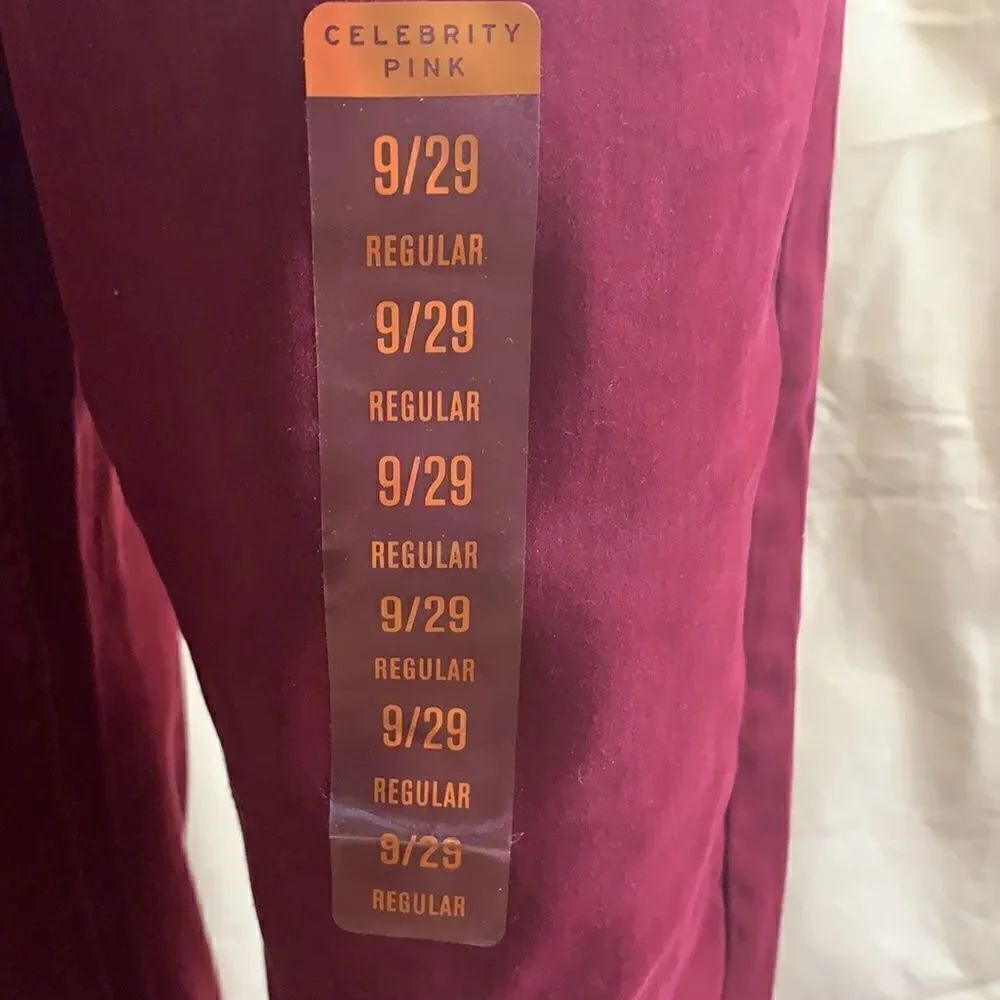 New Celebrity Pink High Rise Ankle Colored Skinny Regular Burgundy Maroon Jean - Picture 5 of 14
